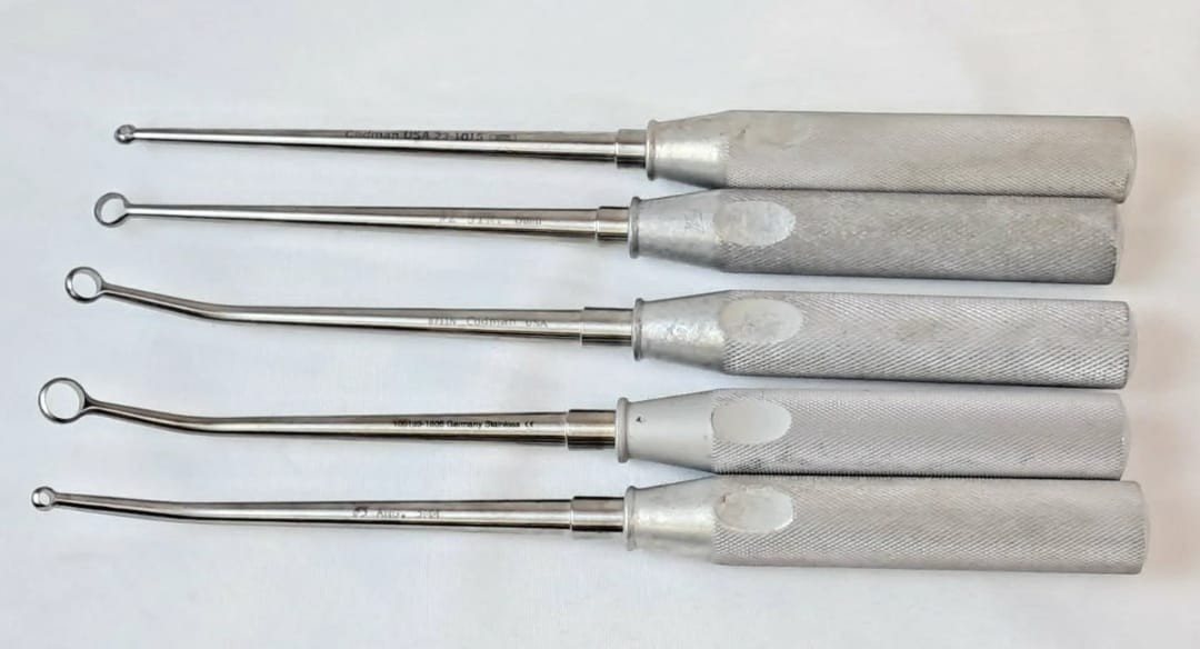 5 Pc Codman Ring Curette Set Straight/Angled (IN STOCK)