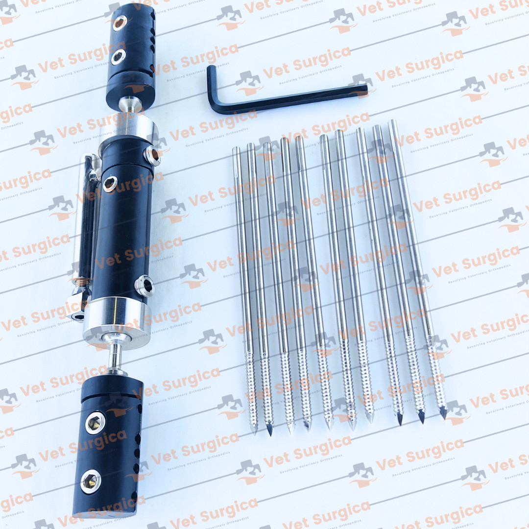 AO External Fixator 5.0mm Schanz Pins & Key 12 Pcs Set