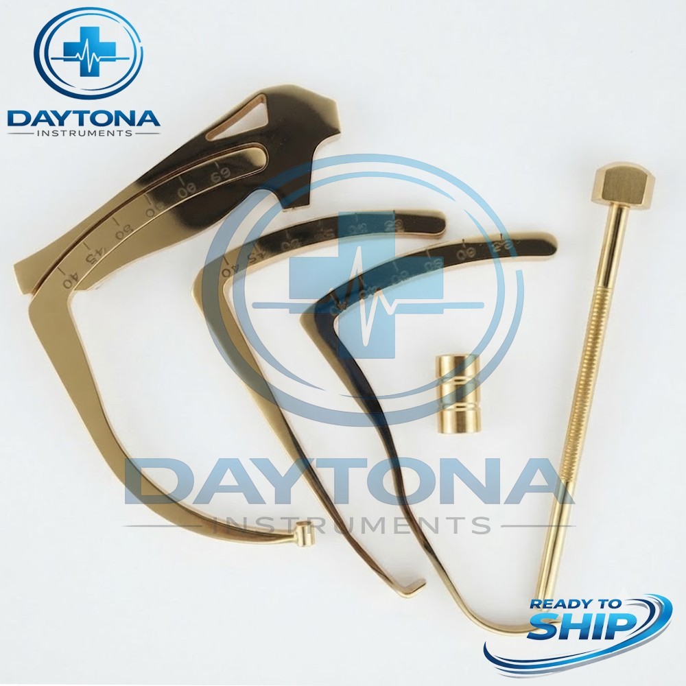 ACL PCL Jig Drill Guide Reconstruction 5 Pcs set Gold Ortho and Surgical Instrum