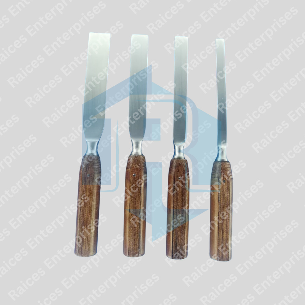 Capener Osteotome Chisel Fiber Handle 4 PCs Set Orthopedic Instruments