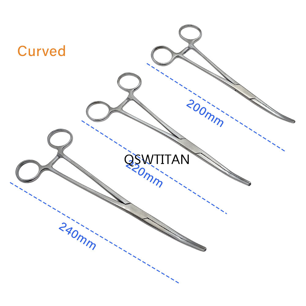 Locking Forceps Hemostatic Forceps Artery Surgical Clamp Curved Straight Tip