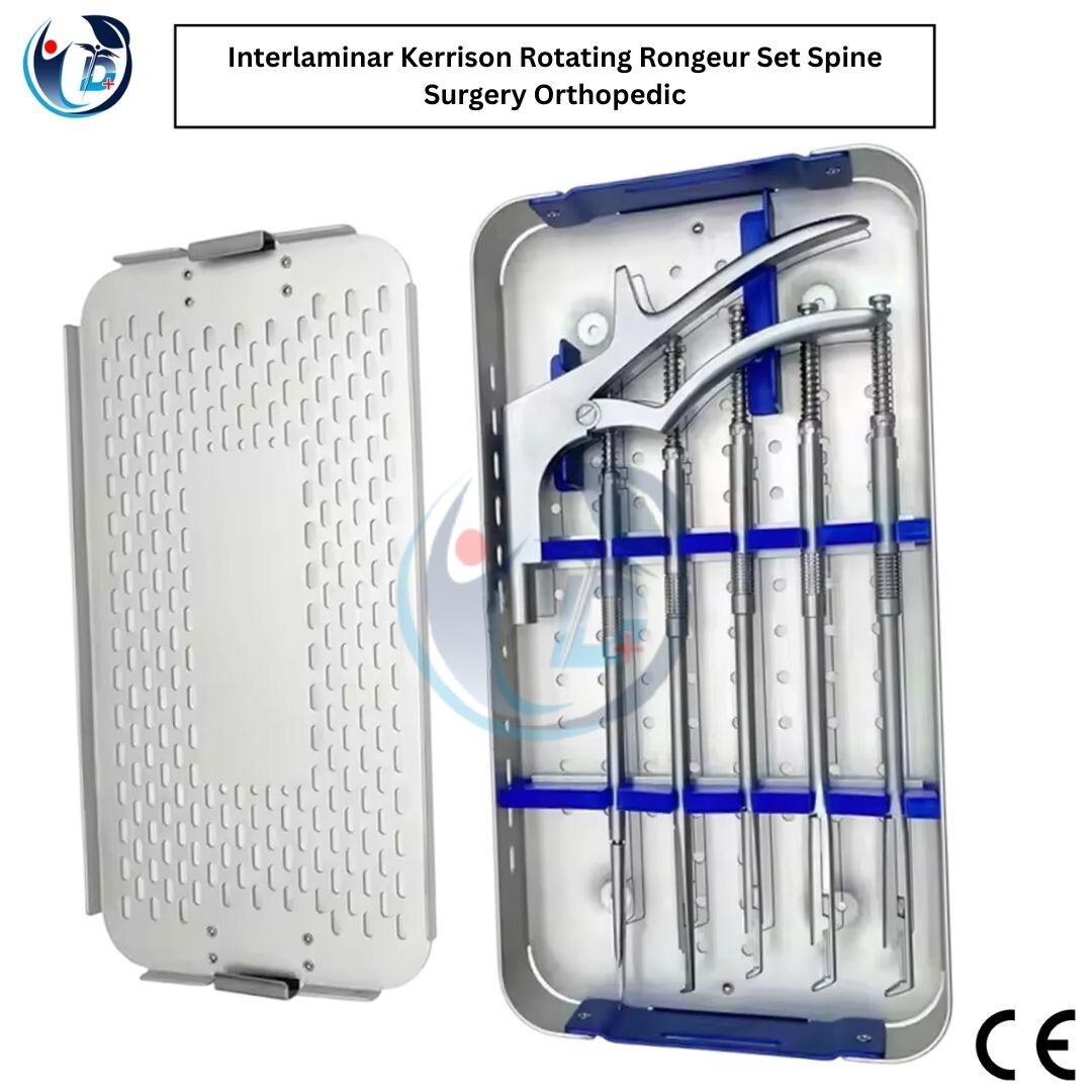 Interlaminar Kerrison Rotating Rongeur Set Spine Surgery Orthopedic Instruments