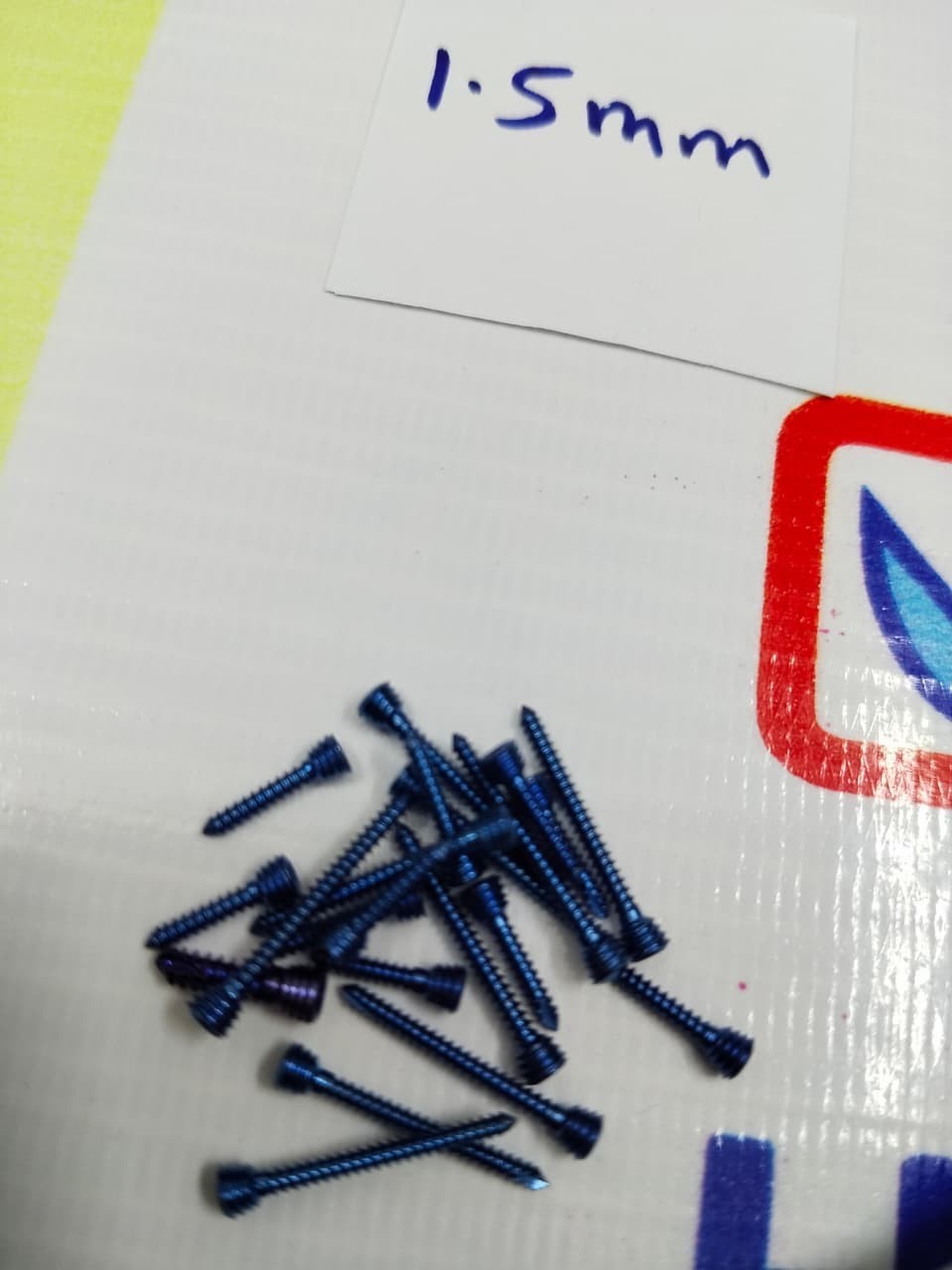 1.5MM Locking Screw Self Tapping 6mm To 22mm 91 Pieces Titanium Grade 5