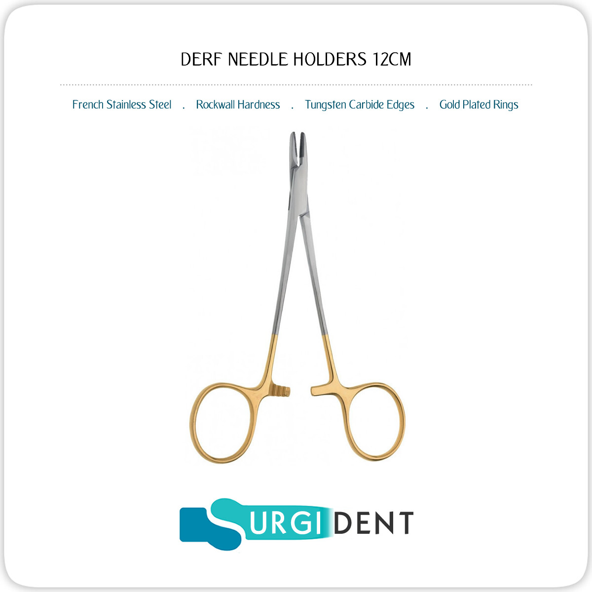 TC DERF NEEDLE HOLDER 12 CM MEDICAL SURGICAL INSTRUMENTS NEW