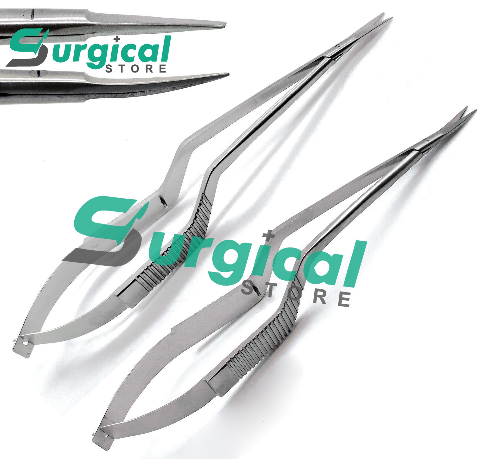 Yarsagils Micro scissors straight and curved 2 PCs Set Orthopedic Instruments SS