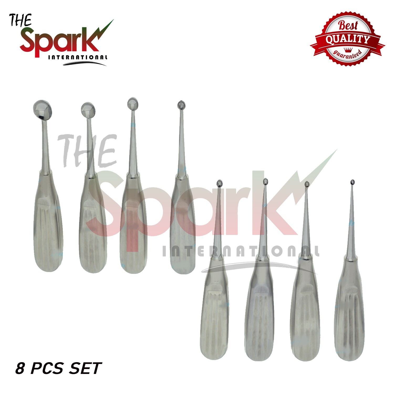 VOLKMANN SHARP CURETTE DENTAL SURGICAL INSTRUMENTS STAINLESS STEEL 8 PCS SET