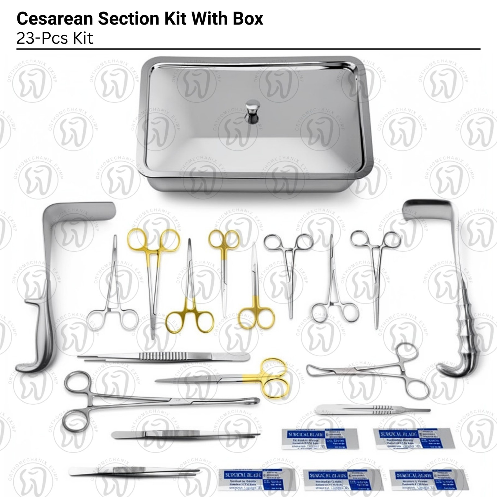 23 Pcs Cesarean Section Kit with Box OB/GYN Surgical Instruments – US Duty Free