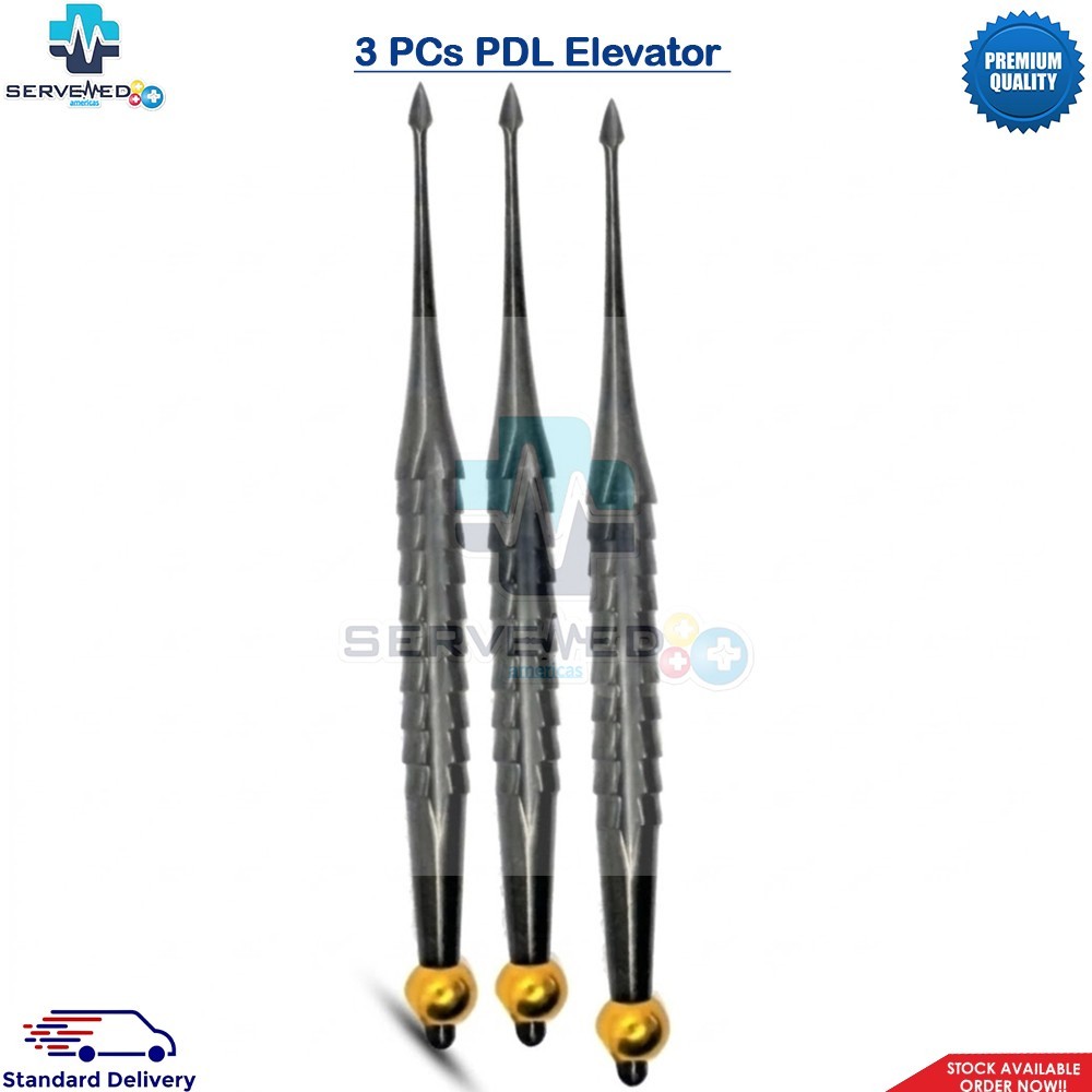 3 PCs PDL Elevator Sharpened Straight Spade Proximator Dental Instruments Set