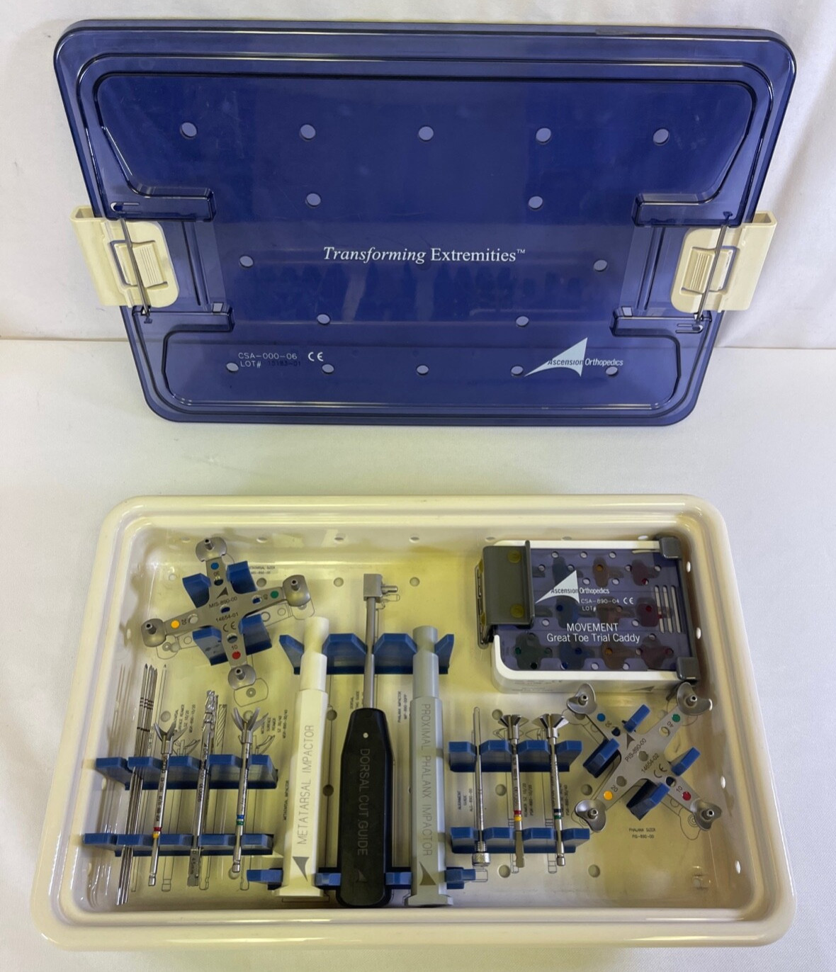 Ascension Orthopedics CSA-890-02 MOVEMENT Great Toe System w/ Sterilization Case