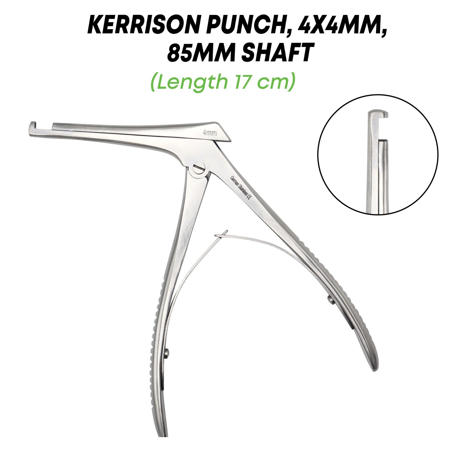Kerrison Punch 17 cm 4x4mm 85mm Shaft Surgical Orthopedic Instruments