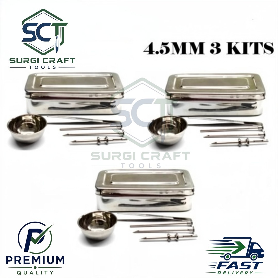 3 HRT Trocar kit 4.5mm 3 kits ,Hormone Replacement Pellet Insertion Kit 3 Sets