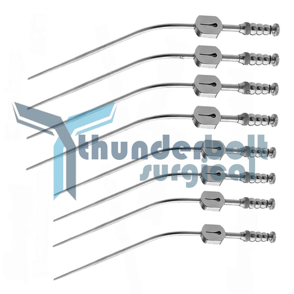 Fukushima Teardrop Suction Tube Fr 6,8,10,12 Medium & Large 8 PCs Set Surgical S