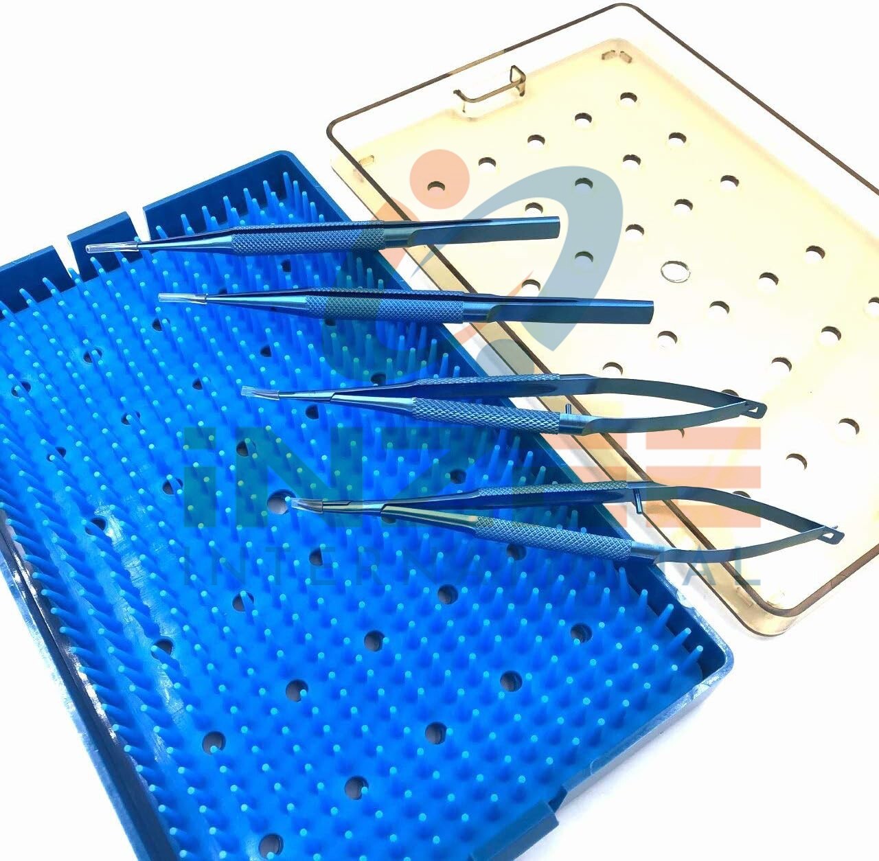 Eye Ophthalmology Micro Surgery Instruments Set Kit Of 04-Pcs With Tray By Inzee