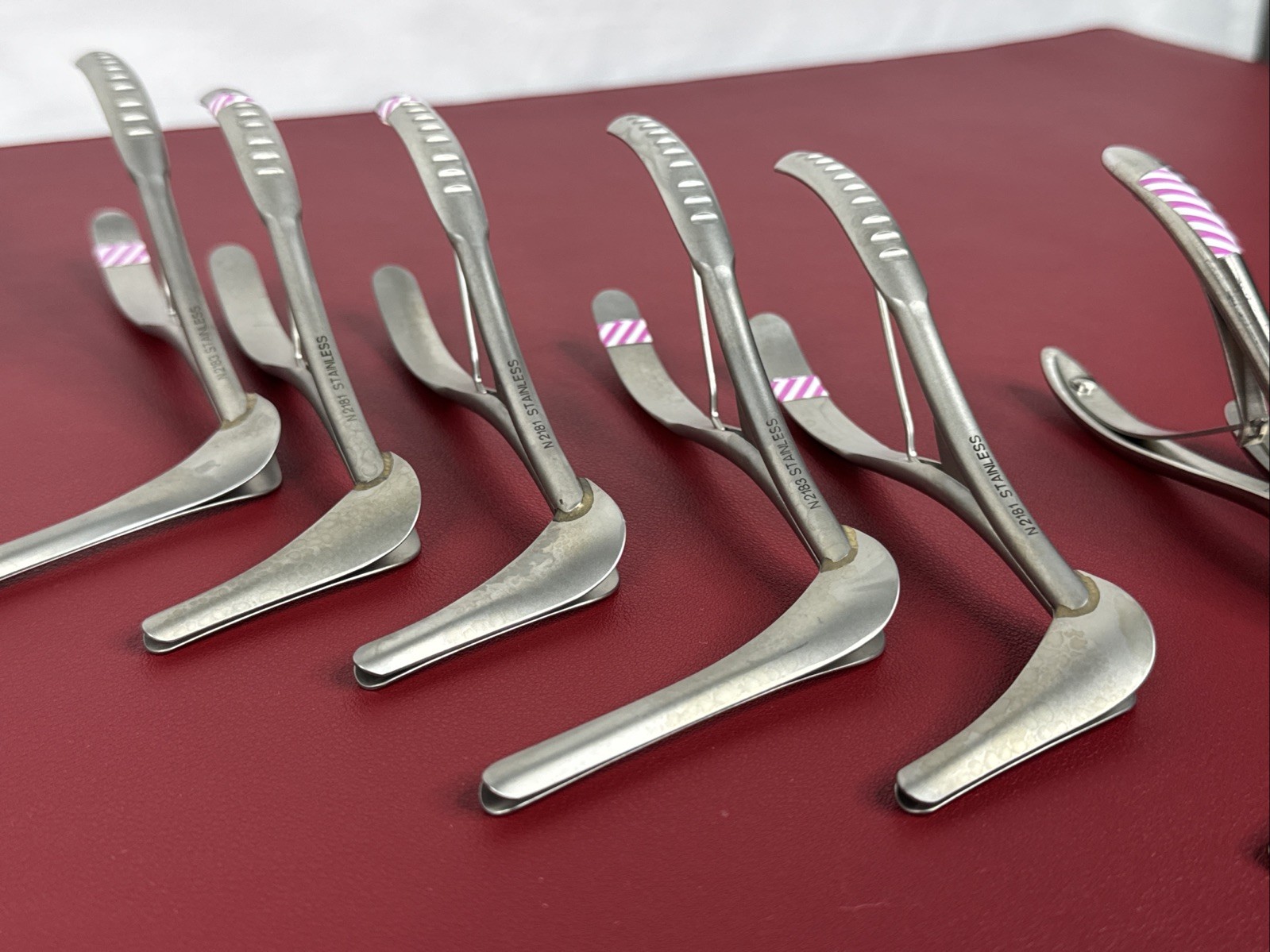 Vintage lot of 12 Stainless Steel Nasal Speculum ENT, XOMED Mueller ESI Storz