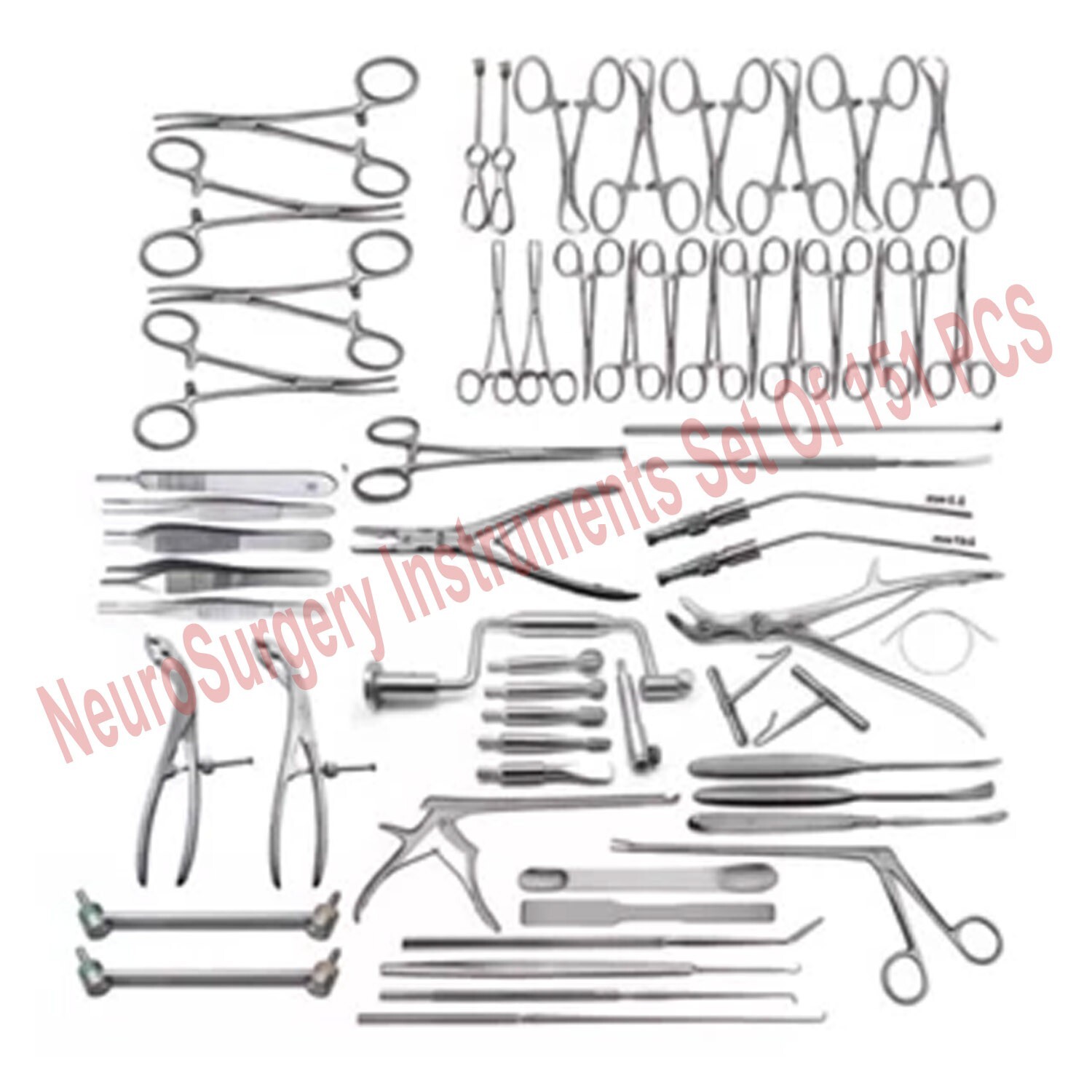 NeuroSurgery Instruments Set Of 151 PCS German Stainless Steel Surgical