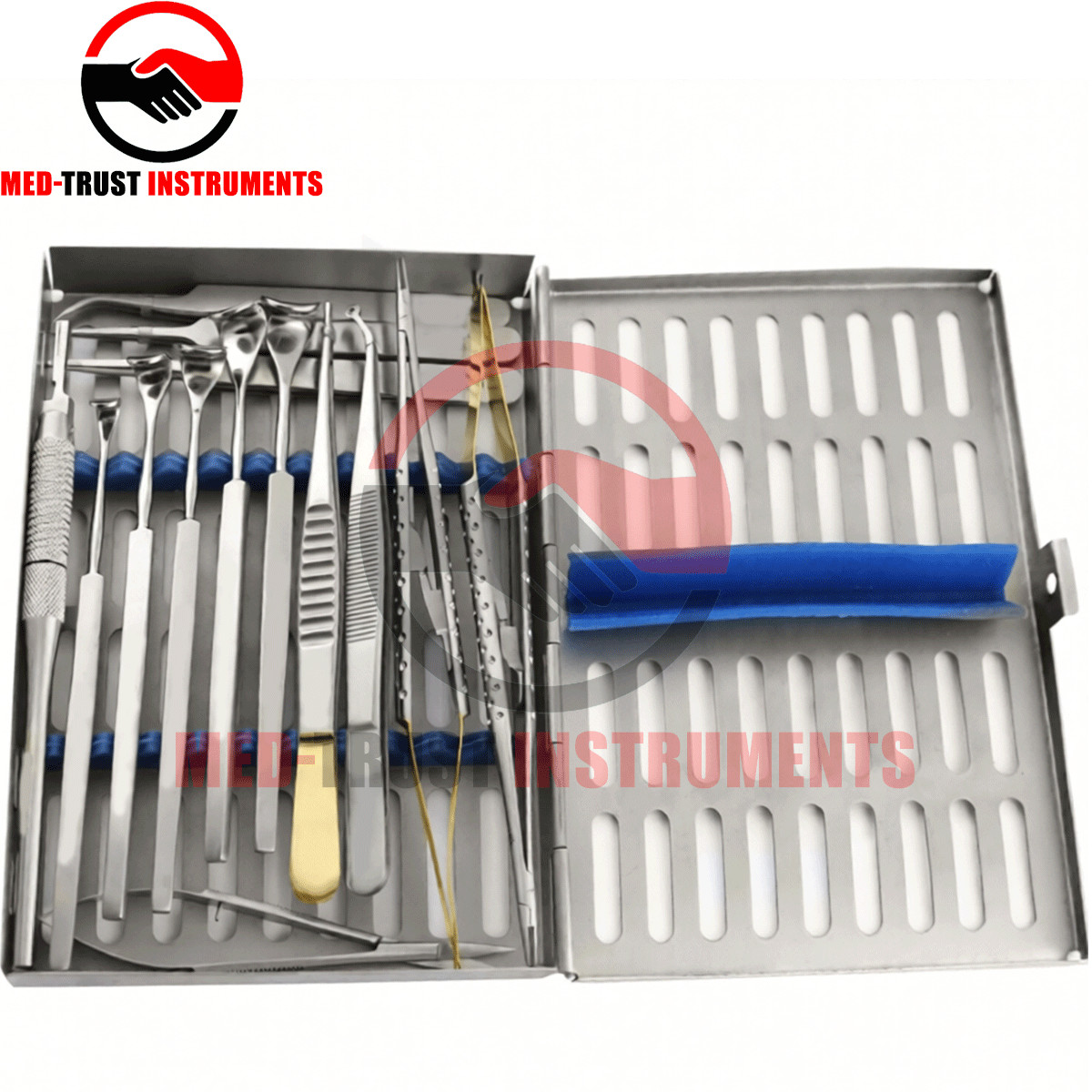 Micro Hand Surgery Kit Micro Surgical Instruments Cassette Set Of 15