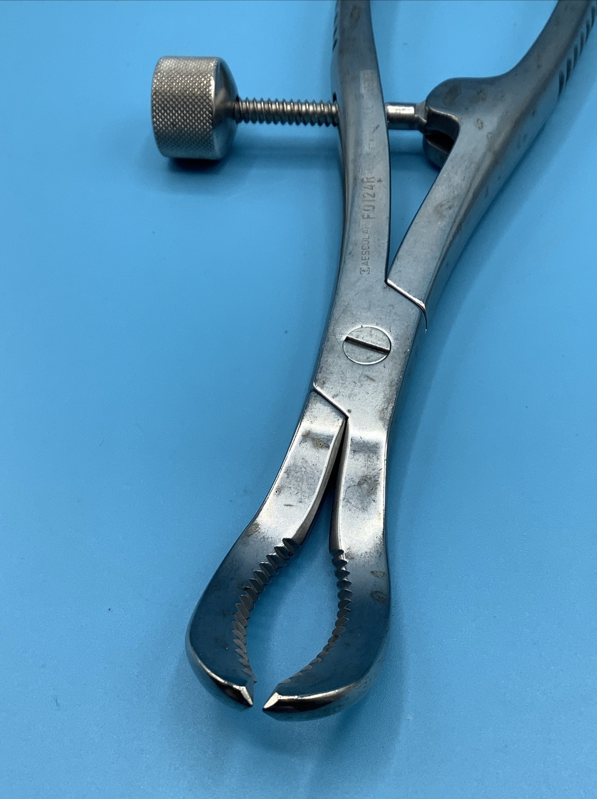 Aesculap FO124R Reposition Forceps Curved Speed Lock