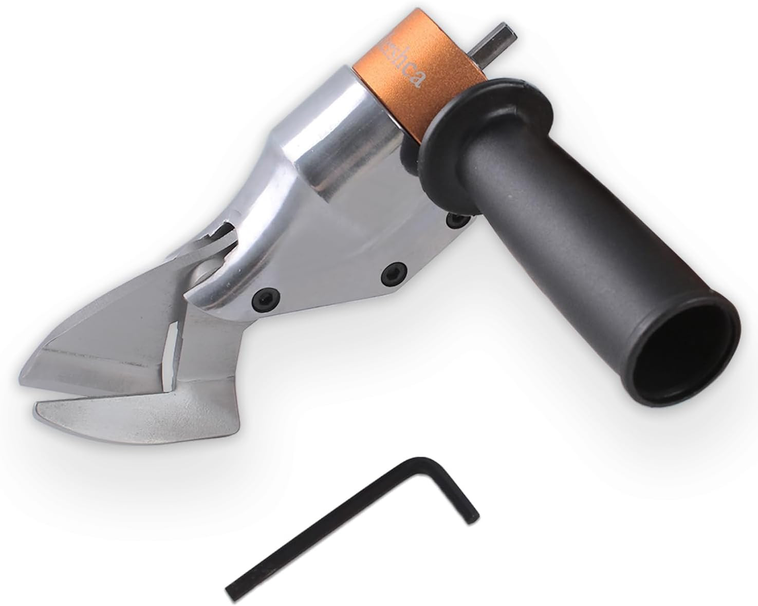 360° Pivoting Drill Metal Shear Attachment – for Curved & Straight Cutting, Prof