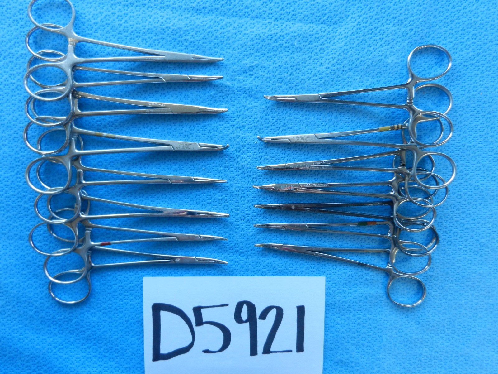 D5921 V. Mueller Miltex Dittmar Surgical Forceps Lot of 15 Approx. 13cm