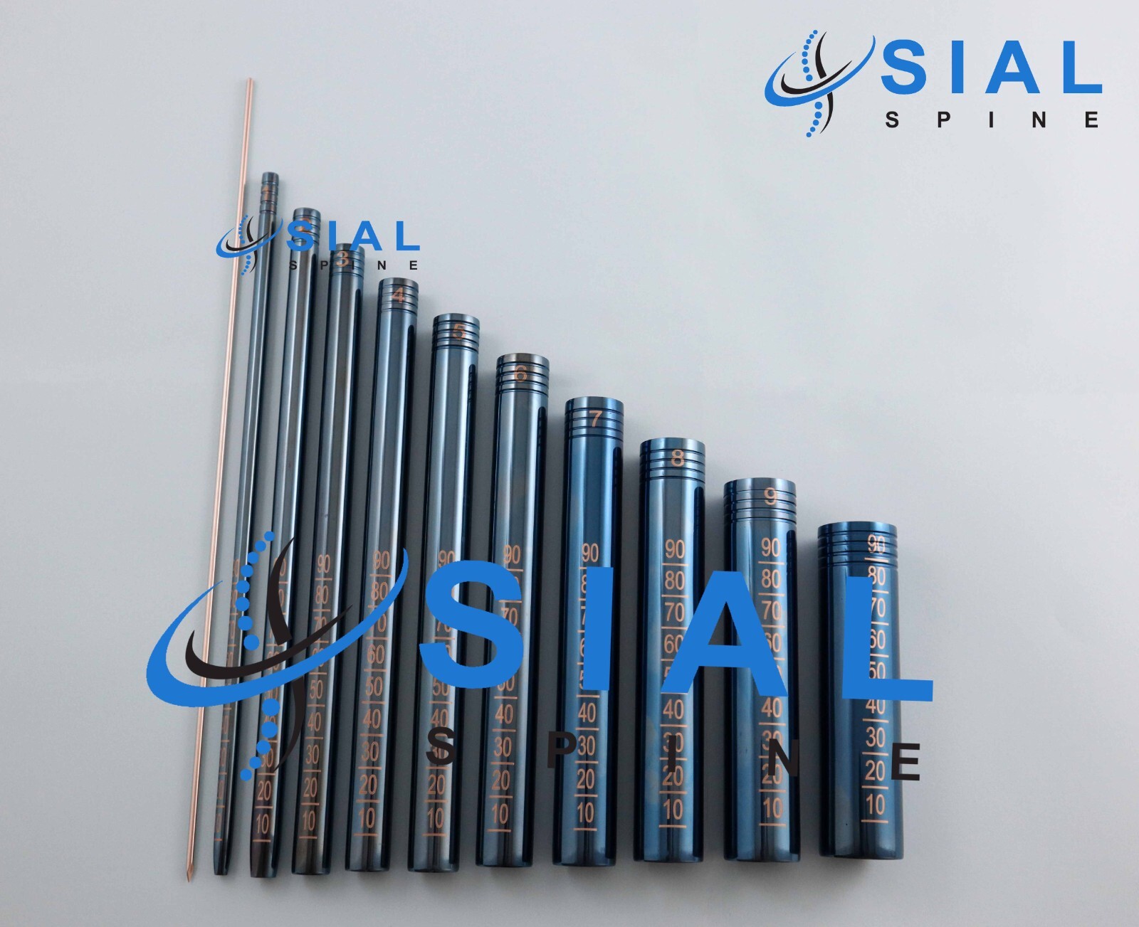 MIS Tubular Retractor Dilators Blue 11 PCs Set Surgery Instruments By Sial Spine