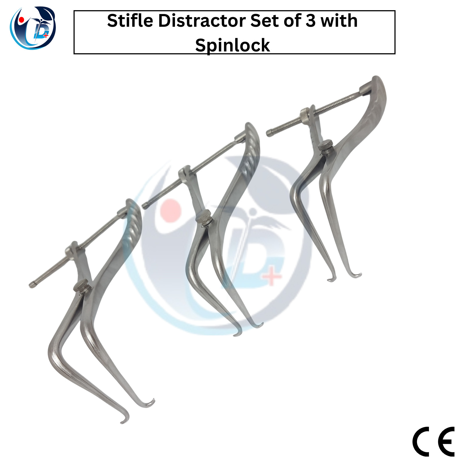 Stifle Distractor Set of 3 with Spinlock – 15cm,19cm,21cm orthopedic Instruments