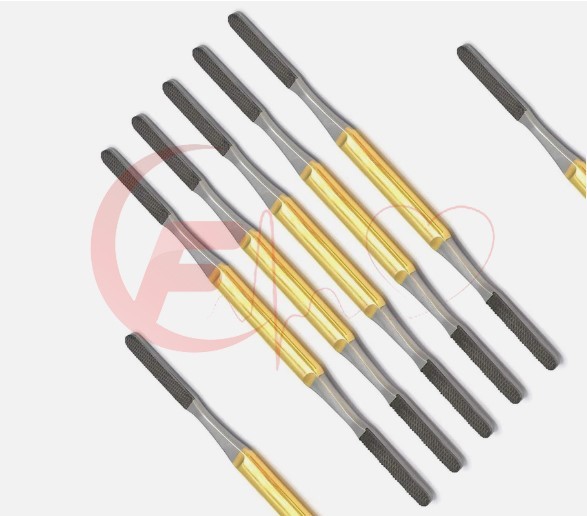 TC Fomon Nasal Rasp Double Ended Gold – 5 Pcs Set for ENT & Plastic Surgery