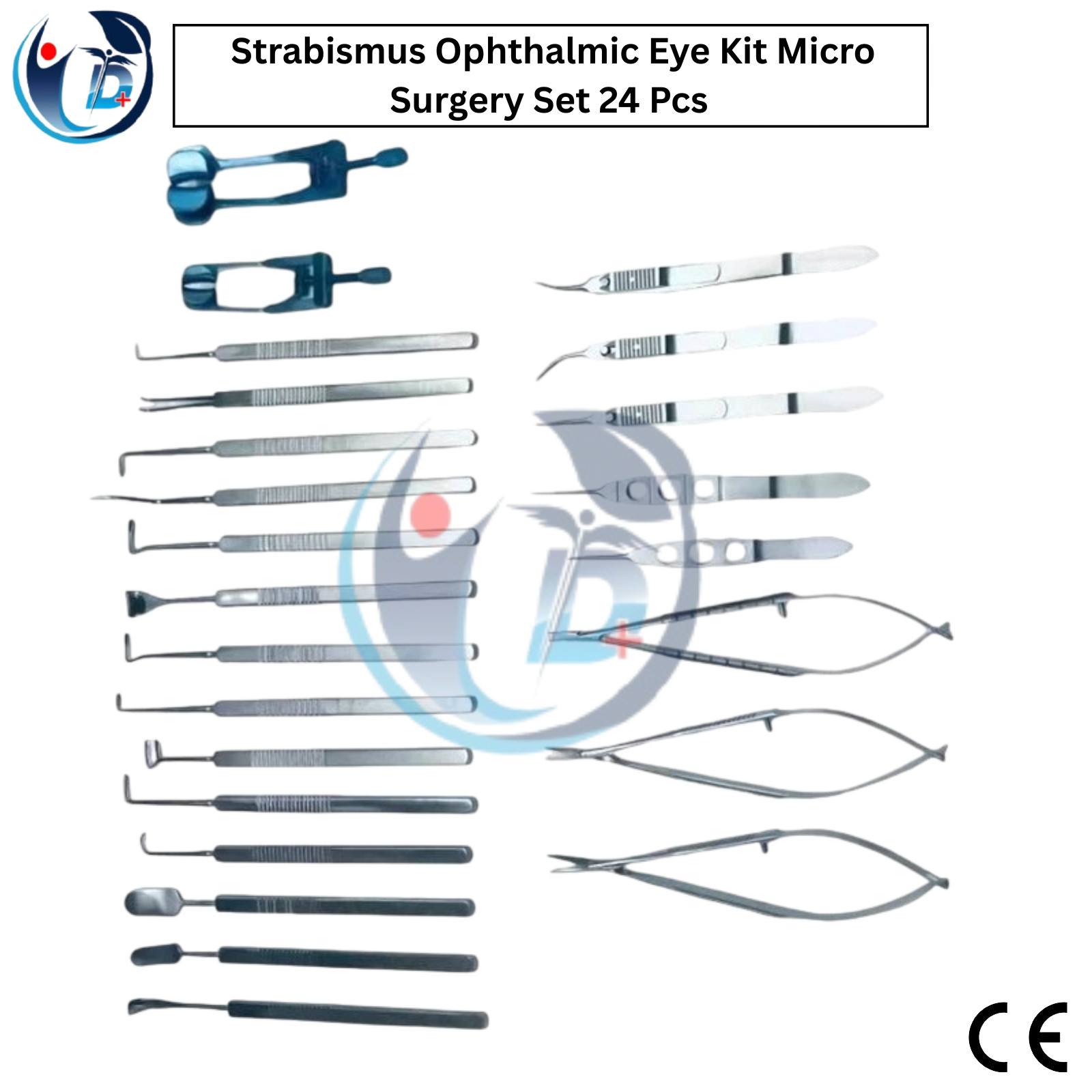 Strabismus Ophthalmic Eye Kit Micro Surgery Surgical Instruments Set 24 Pcs Set