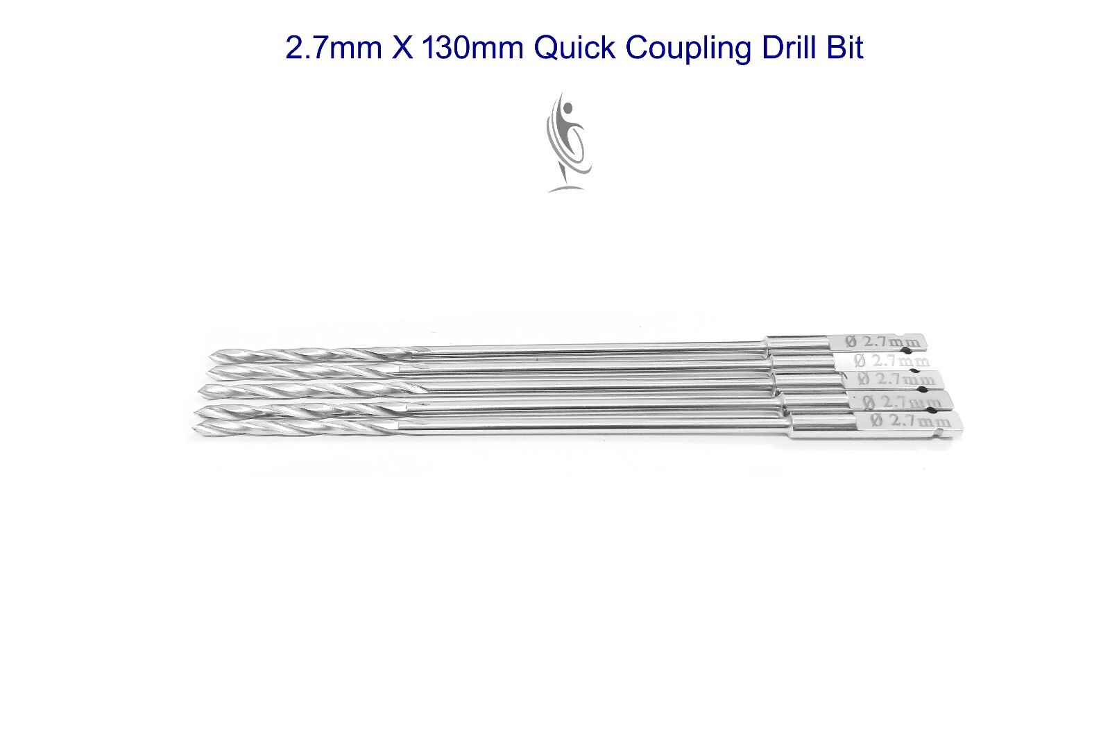 Quick Coupling Drill Bit 2.7mmX130mm lot of 5pcs Veterinary Instrument