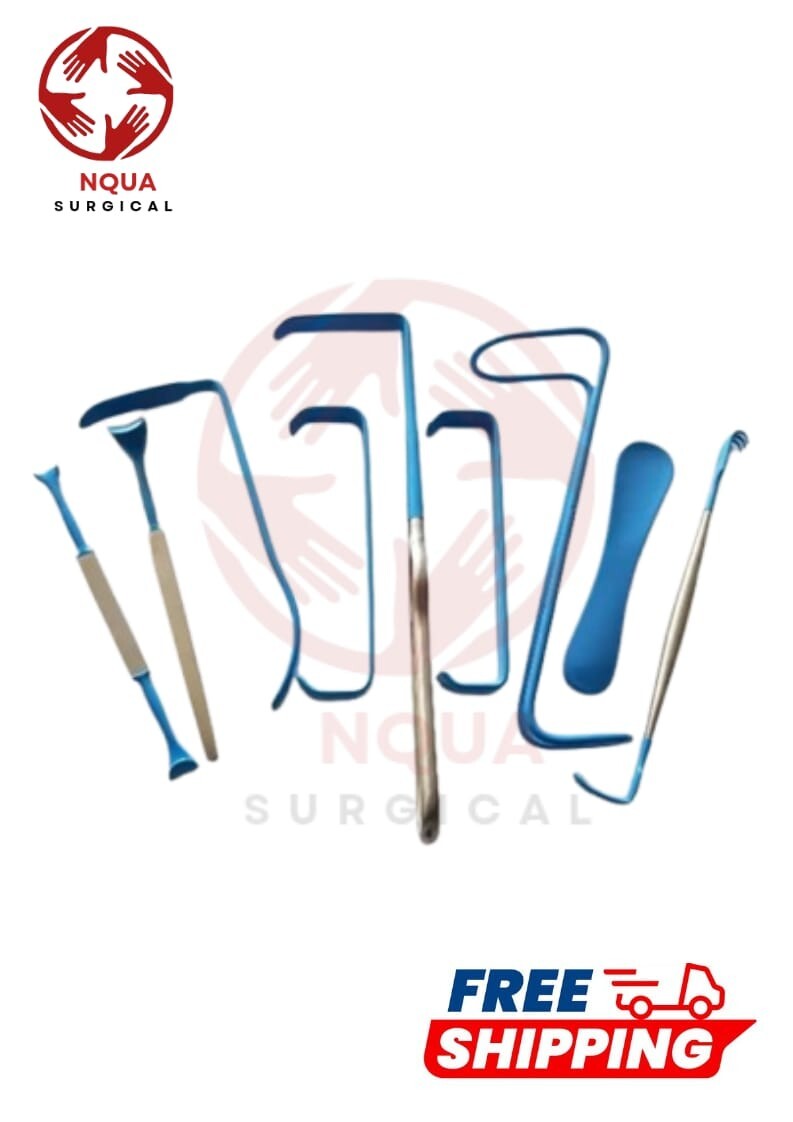 Surgical Insulated Retractors Set of 9 pcs Plastic Surgery Instruments