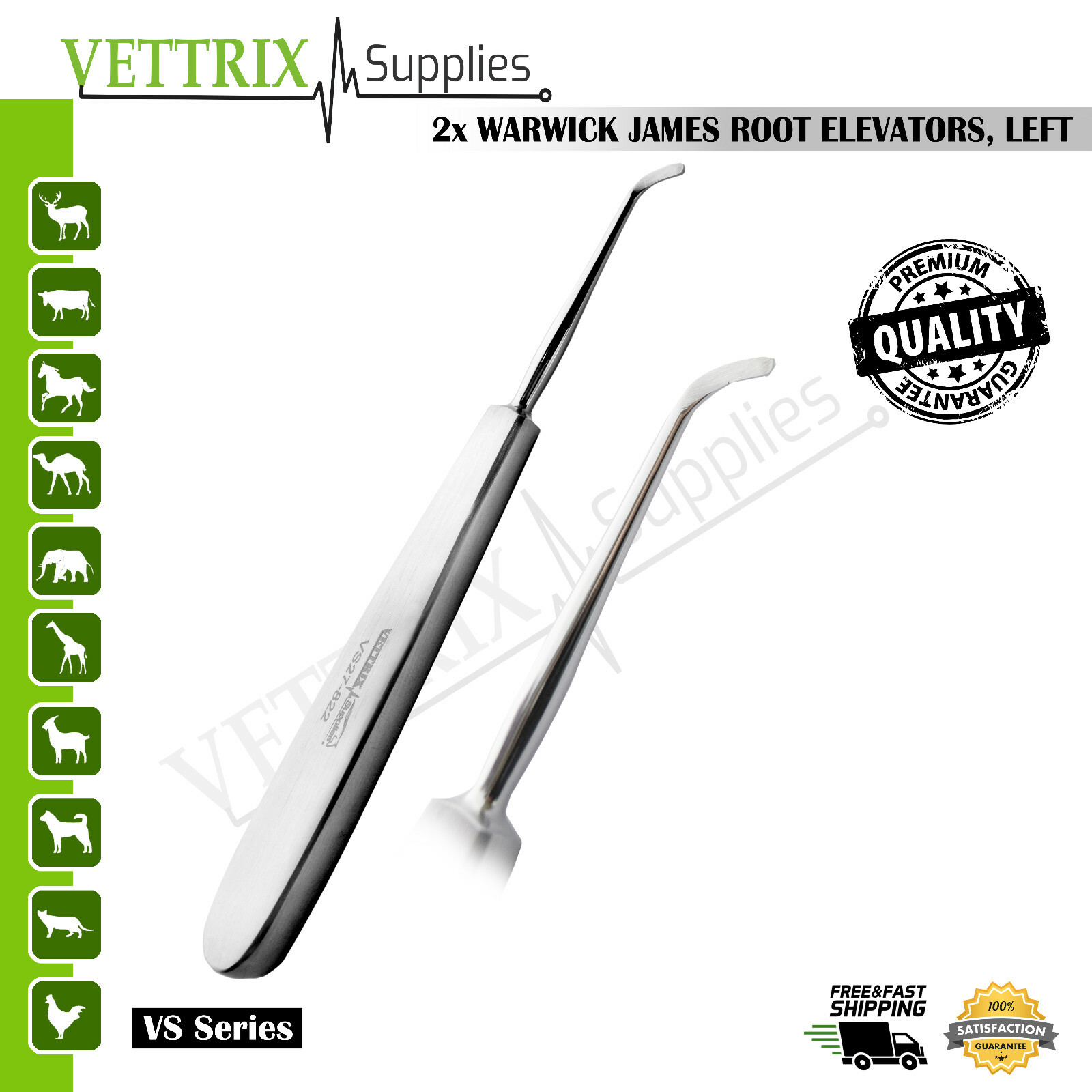 Luxating Root Elevators LEFT -surgical Premium Dental Extracting Instruments