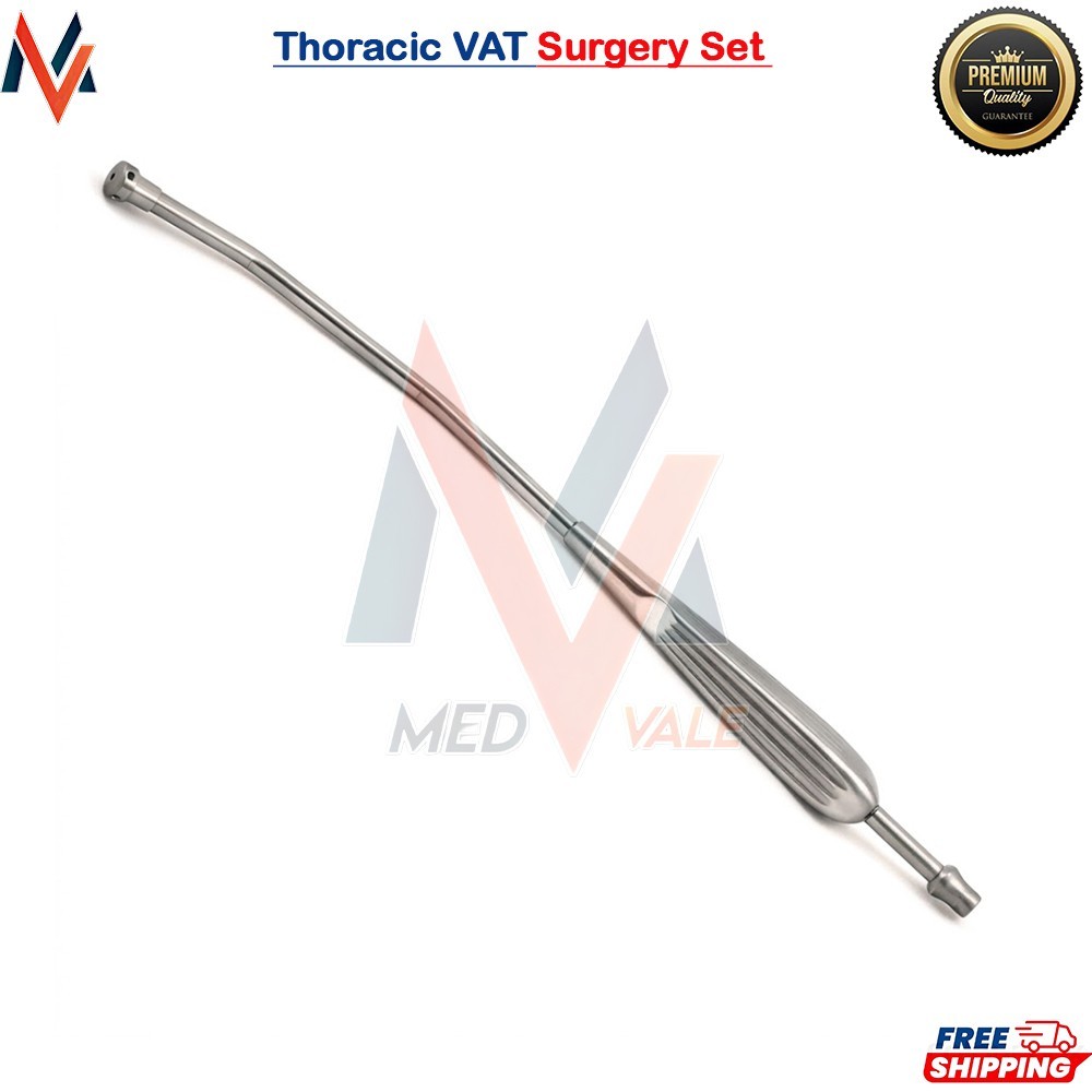 3pcs Long Suction Tubes 45cm Thoracic VAT Surgery Set Reusable Aspirator