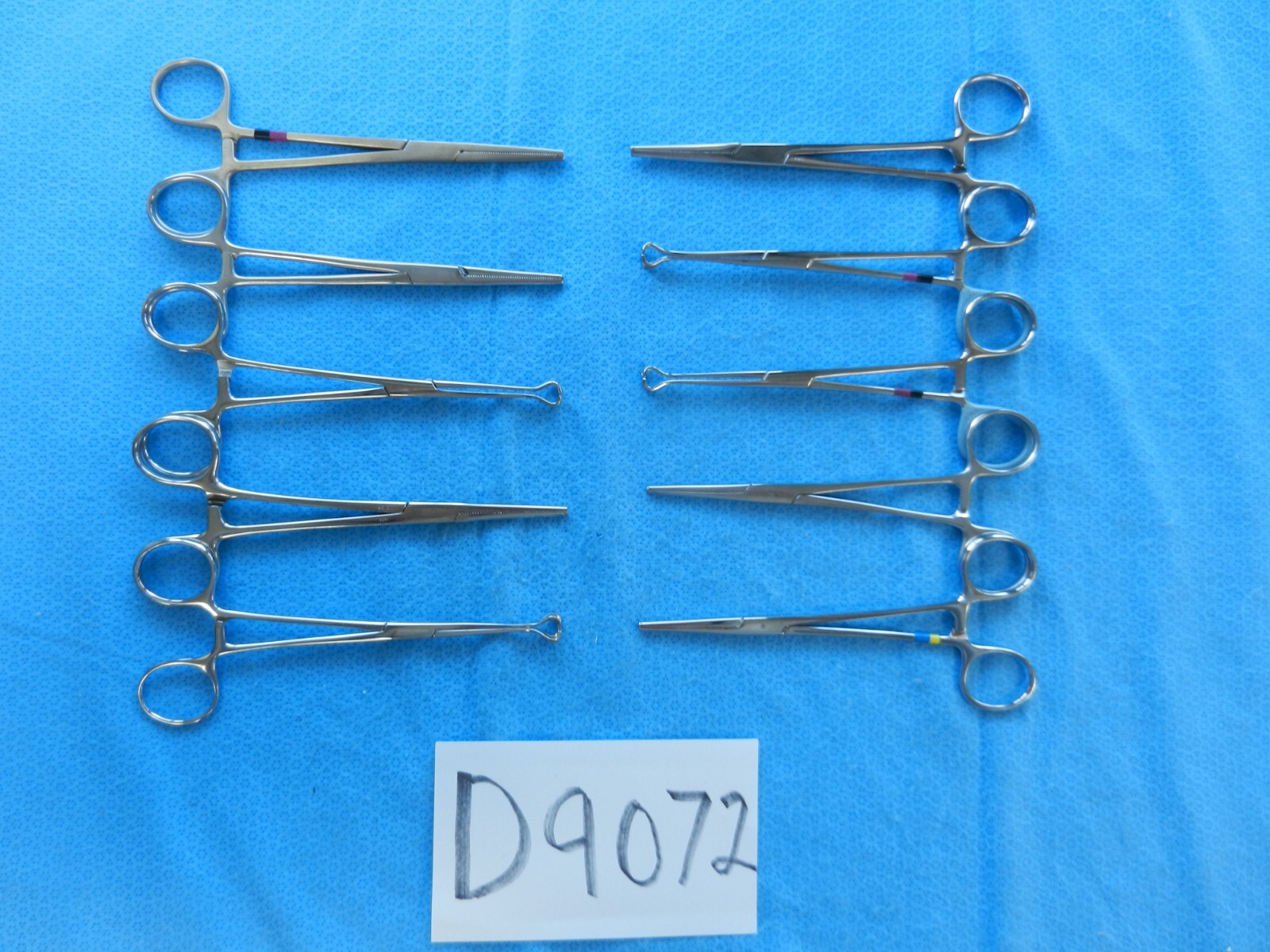 D9072 V.Mueller Codman Weck Lot of 10 Straight Forceps Approx. 16-16.5cm