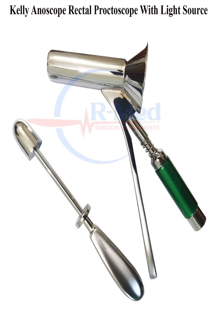 KELLY Hemorrhoid Proctoscope With Light Source Anoscope Rectal Proctoscope