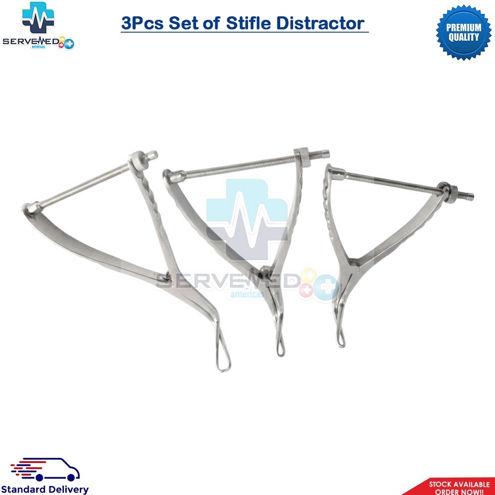 3Pcs Set of Stifle Distractor with Spinlock 15cm,19cm,21cm orthopedic Instrument