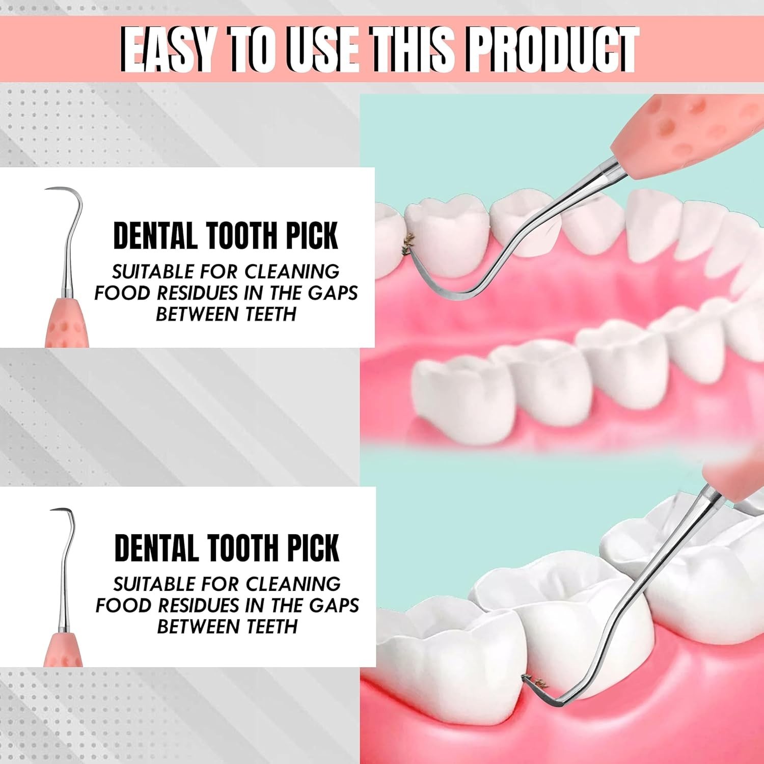 Professional Dental Tools Tartar Scraper for Dentist, Personal Use and Pets Plaq