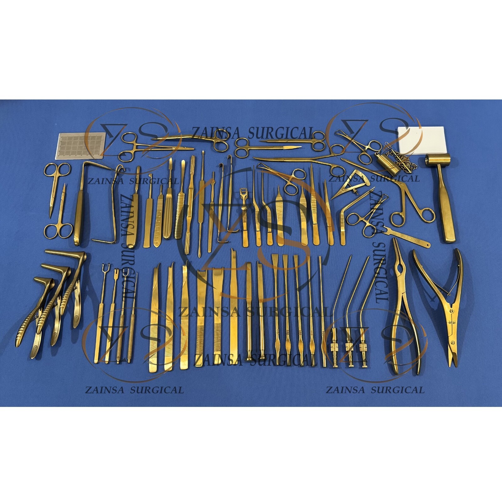 Rhinoplasty Instruments Set Titanium Gold Coated Nose Surgery Set