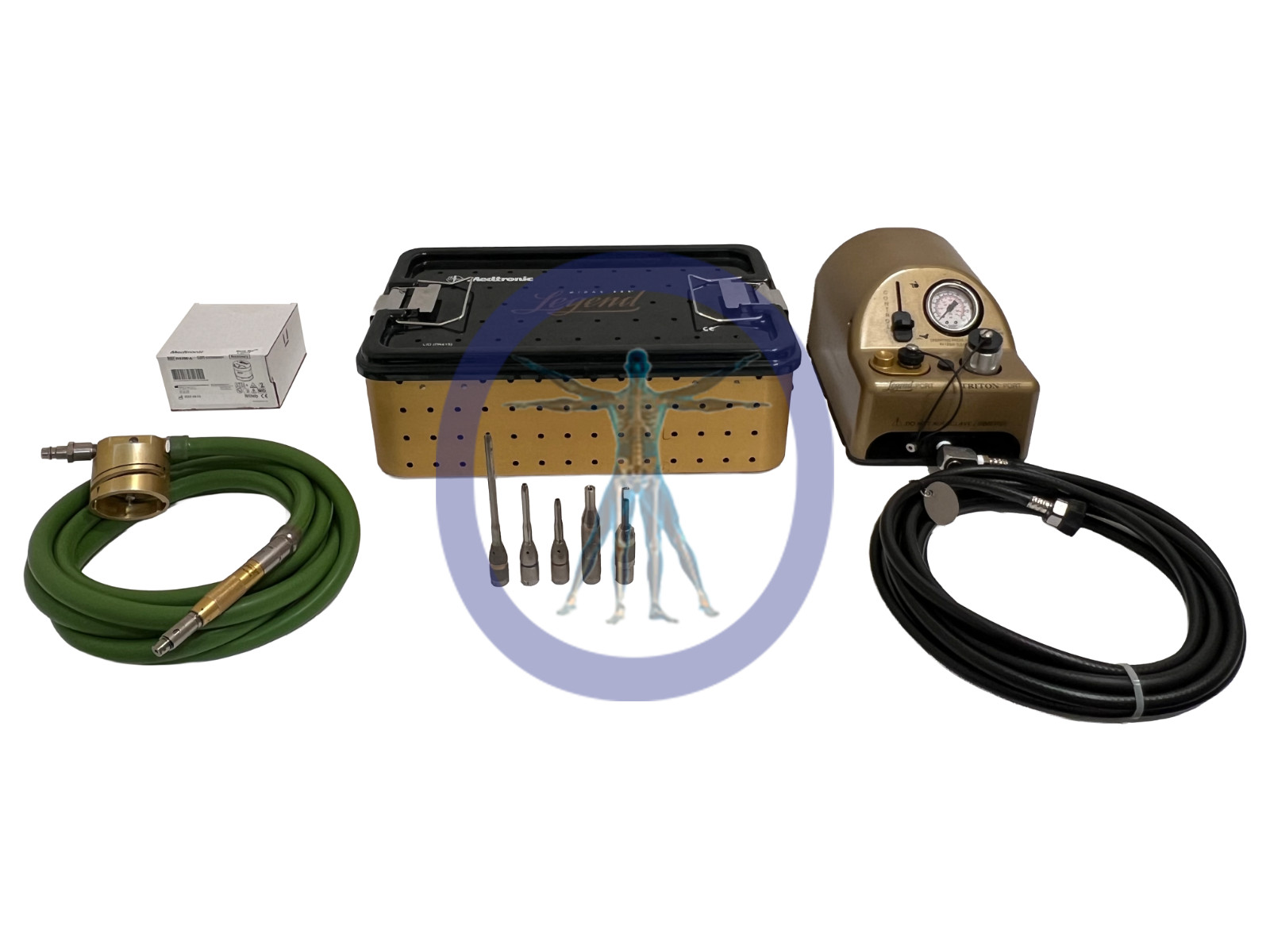 Medtronic VO3 Midas Rex Legend Set With Small Bore Attachments *3 Month Warranty