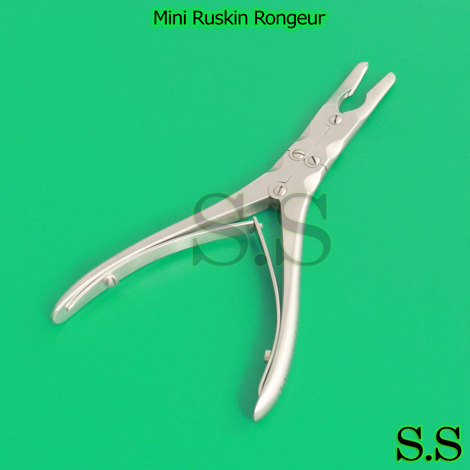 2 PCS RUSKIN RONGEURS 6″ STR + CVD ORTHOPEDIC SURGICAL INSTRUMENTS