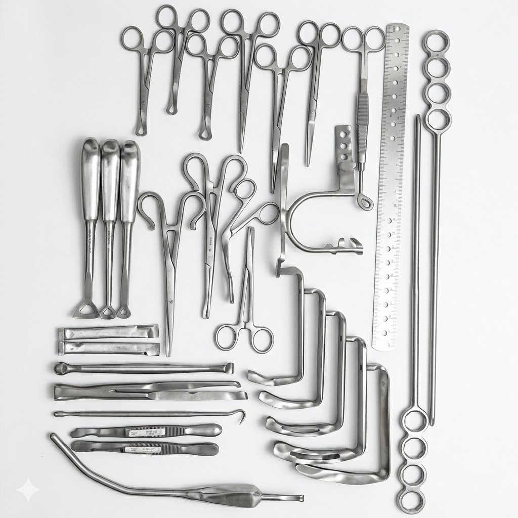 30 PCS Tonsillectomy & Adenoidectomy Surgical Instruments Set ENT Surgery Kit