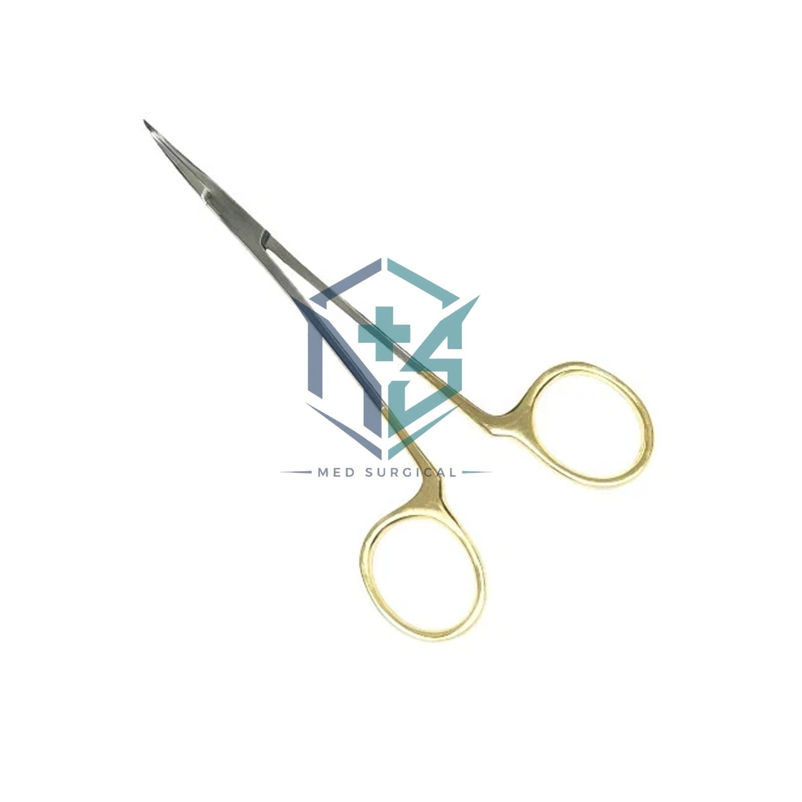 Set of 5 McCabe Facial Nerve Dissector, 5.5 Crvd 14mm Smooth Jaws, Gold Handles