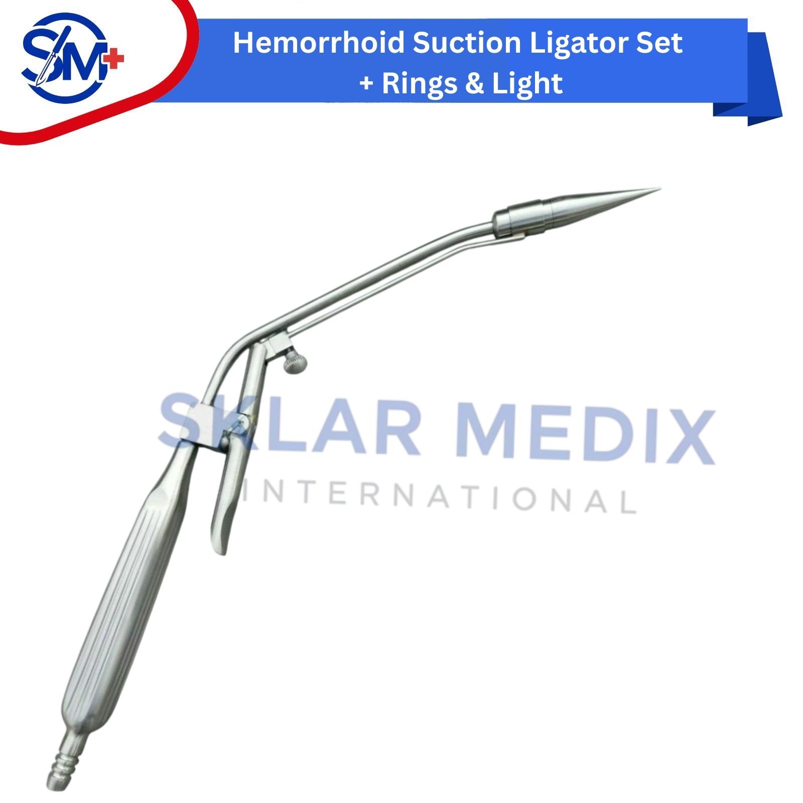 Hemorrhoid Suction Ligator with Proctoscope Anoscope Surgical Instruments German