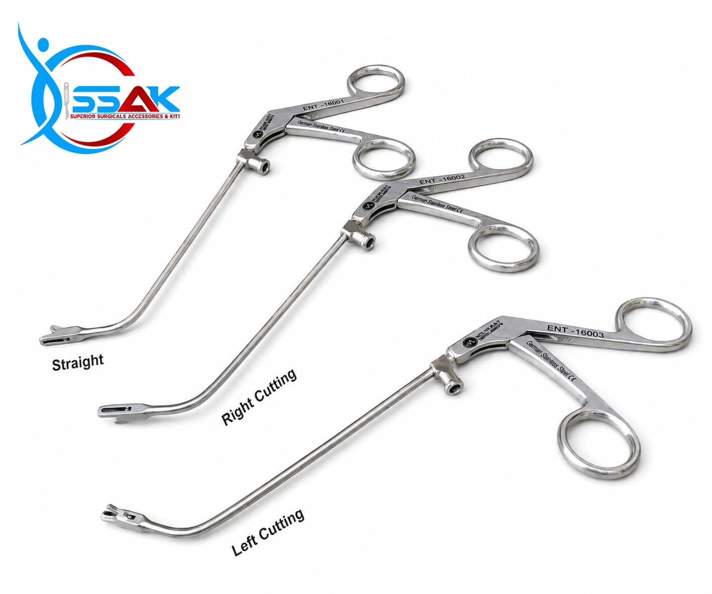 ENT Miniature Nasal Forceps 3 pieces, 65° Upward, Fees Surgery Instruments