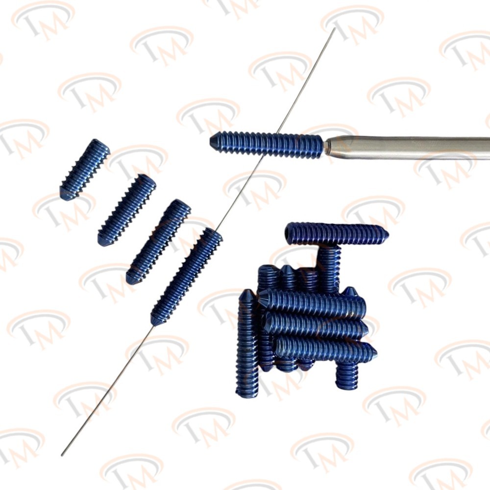 Interference ACL Screws Dia: 8mm (Length 20 to 35mm) , 51Pcs (Titanium grade 5)