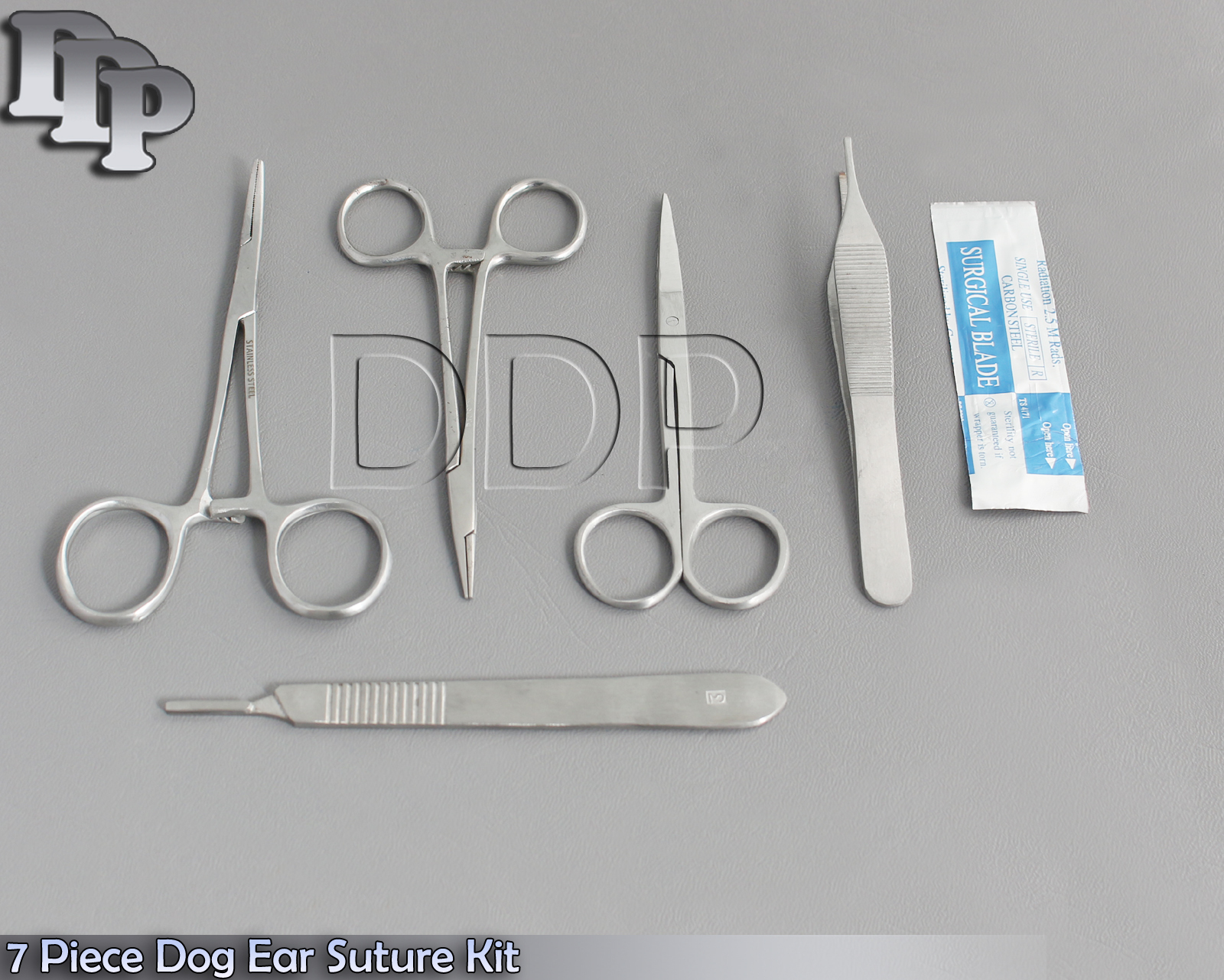 7 Piece Dog Ear Suture Kit Surgical Veterinary Instruments