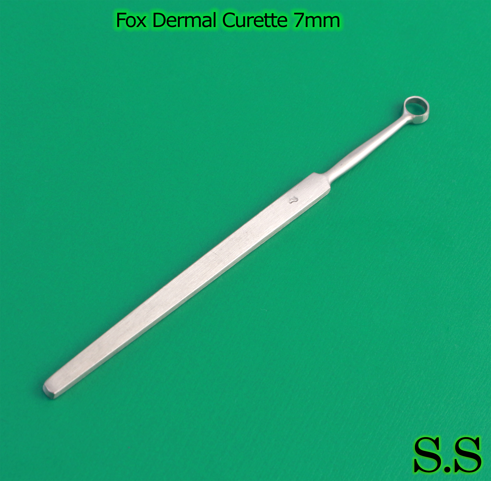 3 Fox Dermal Curette 7mm Surgical Dermatology Instruments