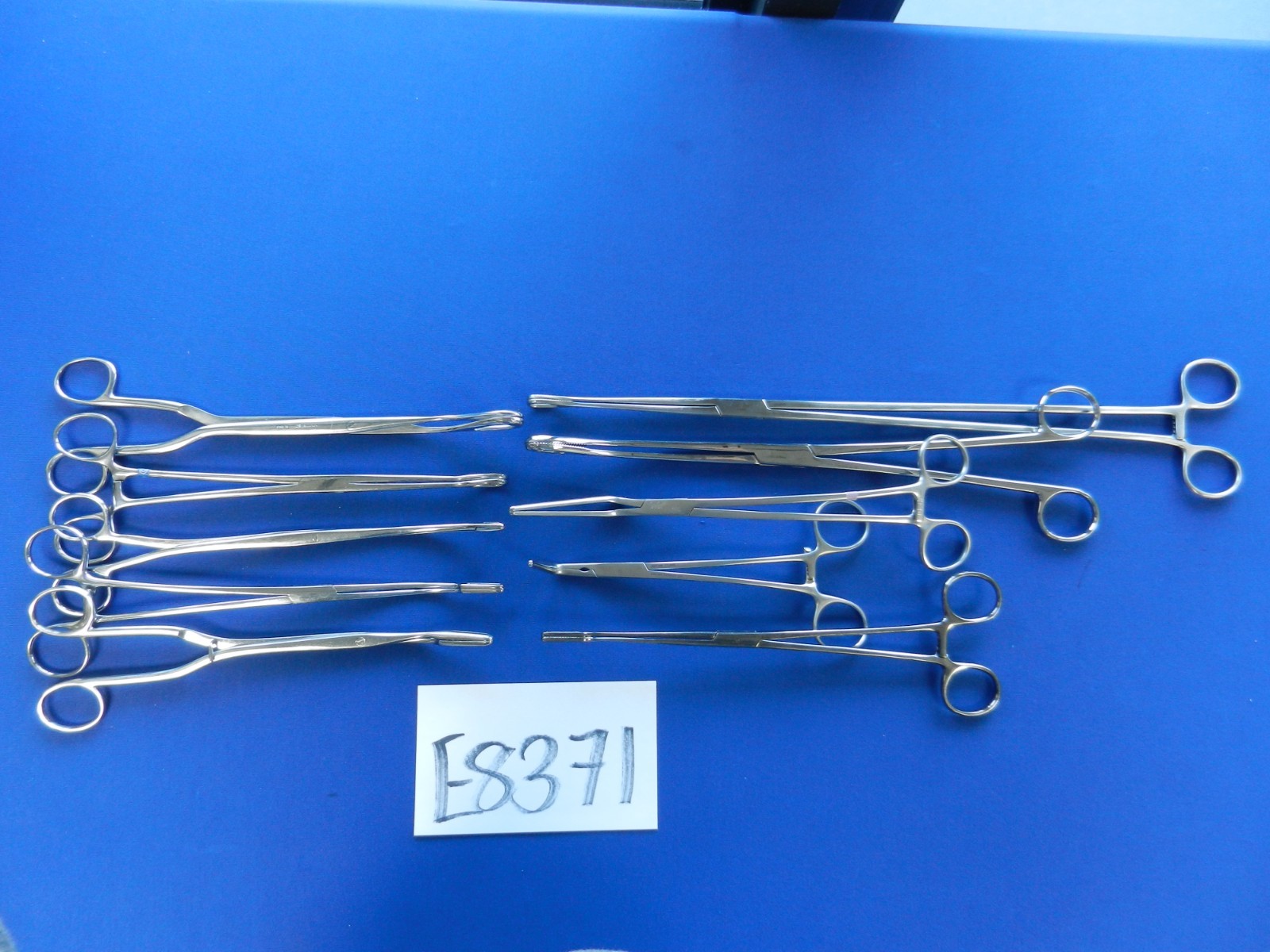 V. Mueller Jarit Mifco Lot of 10 Straight & Angled Forceps Approx. 18.5-40cm