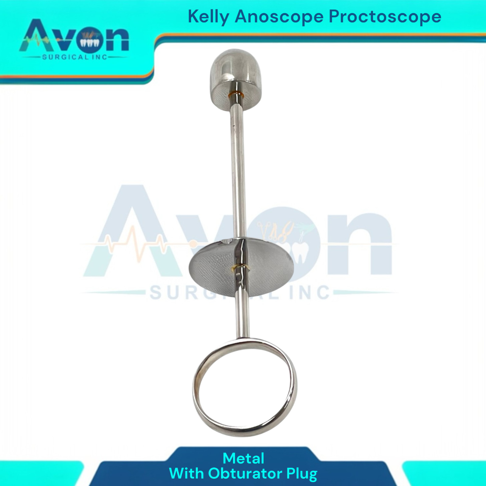 Kelly Proctoscope Anoscope Rectal Speculum with Obturator Plug OBGYN Instrument