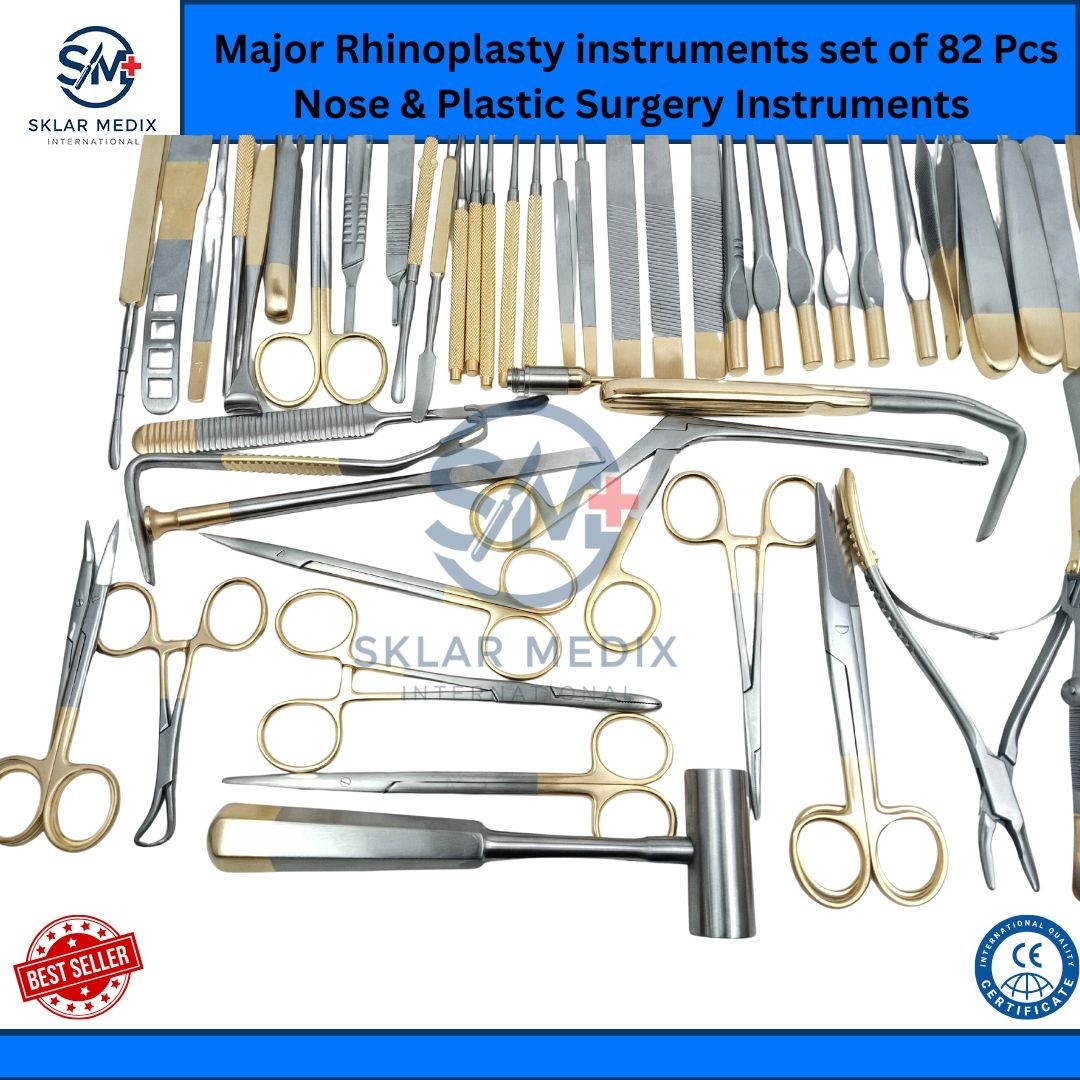 Major Rhinoplasty Instruments Set 82 Pcs Nose Plastic Surgery Surgical Tools Kit