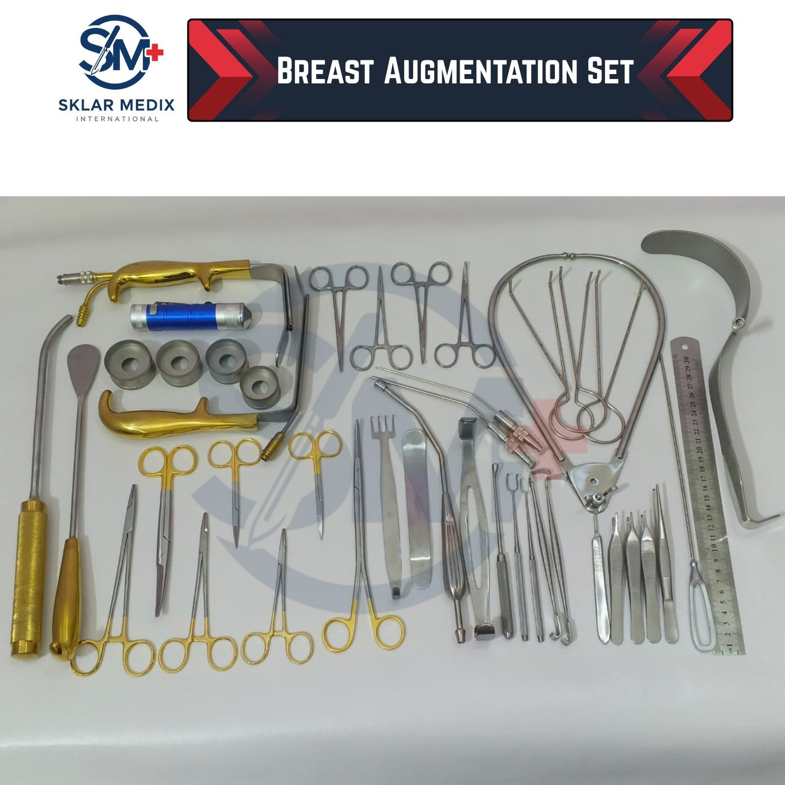 Breast Augmentation Surgery Instrument Set Plastic Surgery Retractors Kit 40 PCs