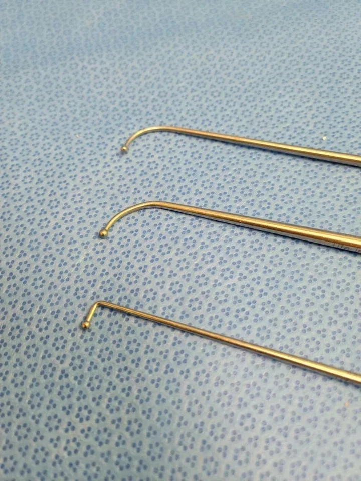Set of 3 Life Instrument Co. Bayonet Ball Probes Neurology Orthopedics